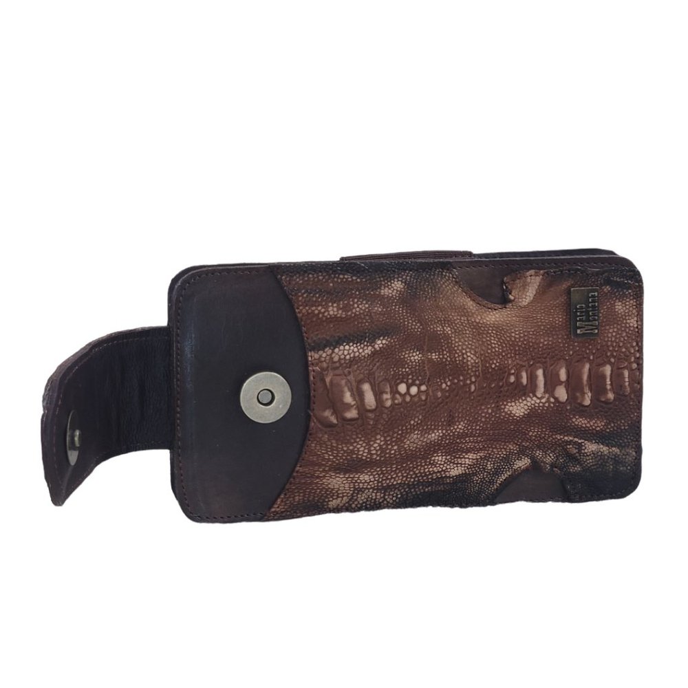 New. Western Cellphone Case. Genuine Ostrich Foot and Cow Leather. Handmade - Picture 3 of 7